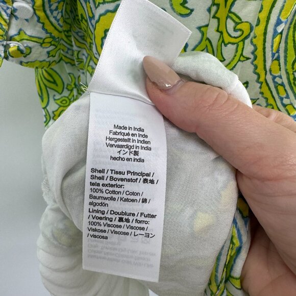 J.Crew x SZ Blockprints Citrus Paisley Mini Dress Size Medium - Picture 10 of 13